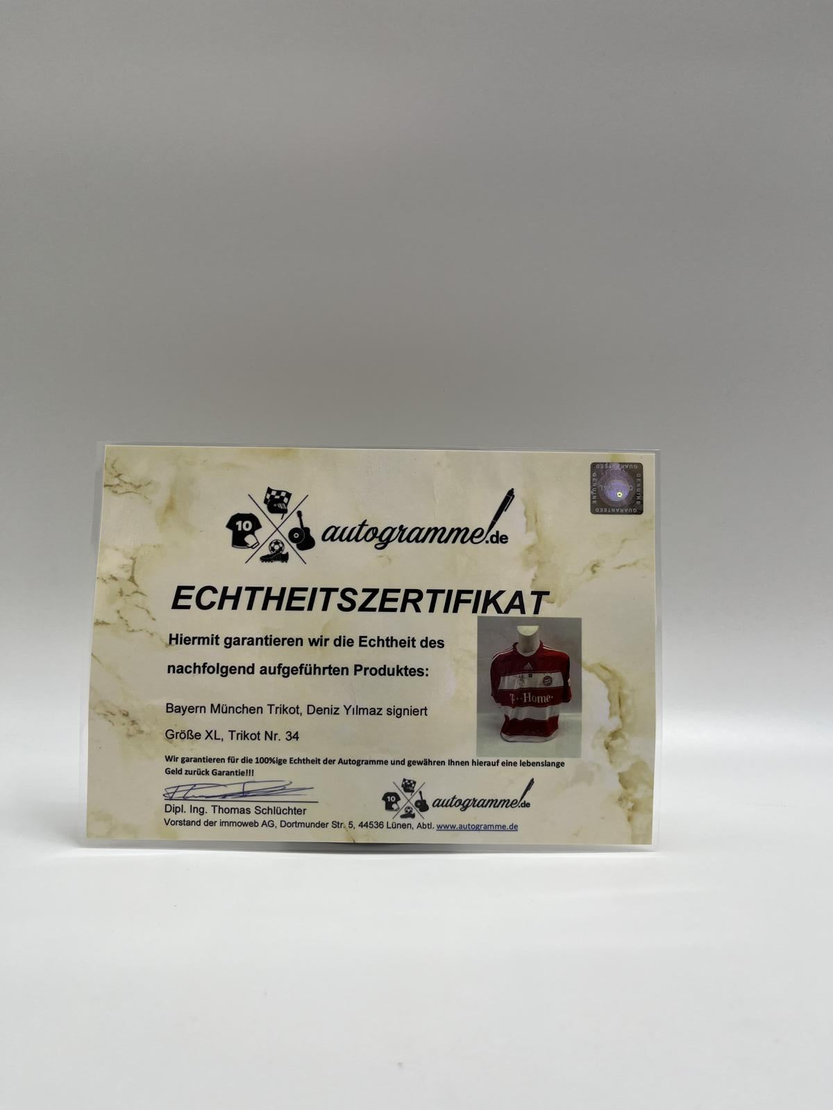 Bayern Munich Trikot Deniz Yilmaz signed Adidas FCB Autogram COA XL