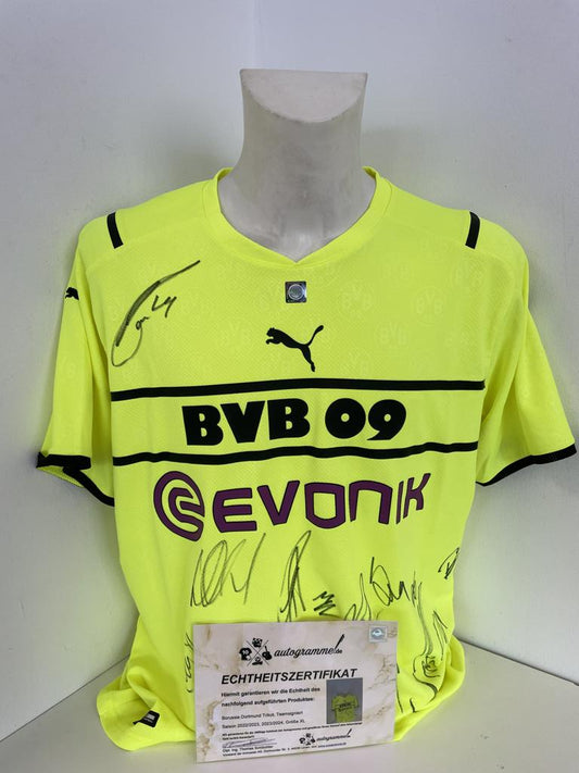BVB Trikot 2021/2022 team signed Borussia Dortmund Coa Neu Puma XL