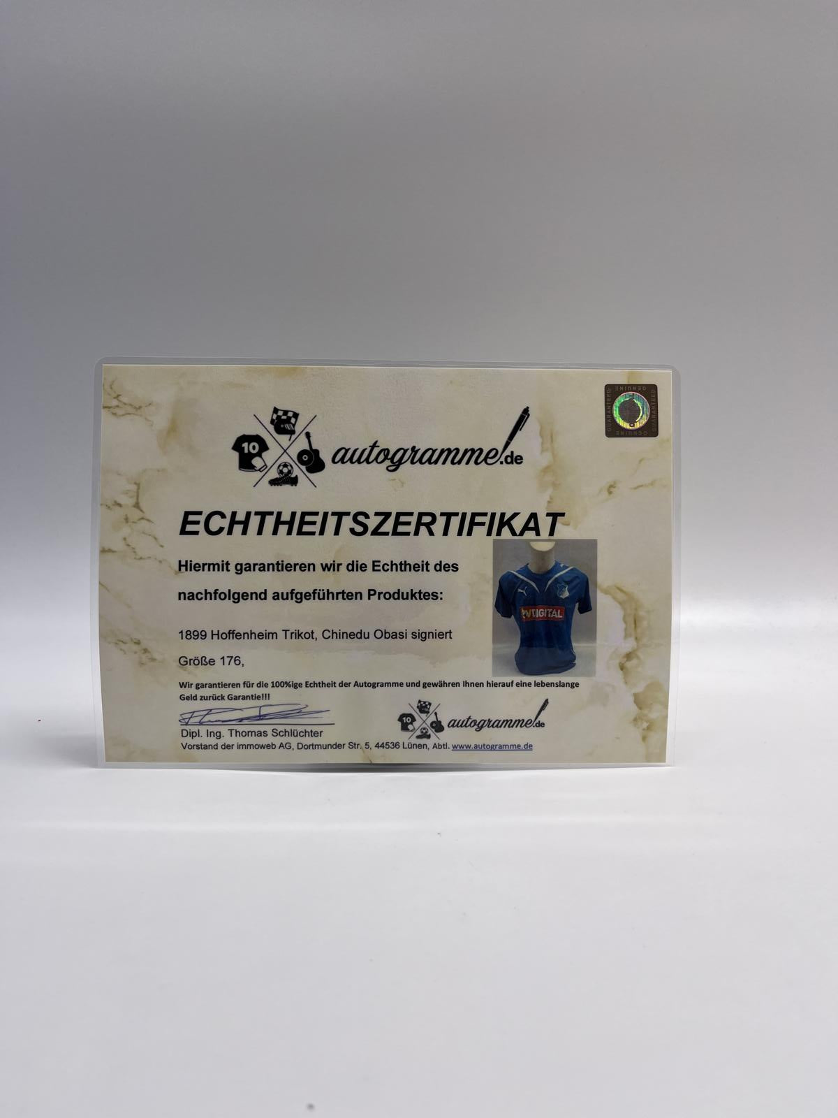 TSG 1899 Hoffenheim jersey chinedu obasi signed autographs bundesliga football puma 176