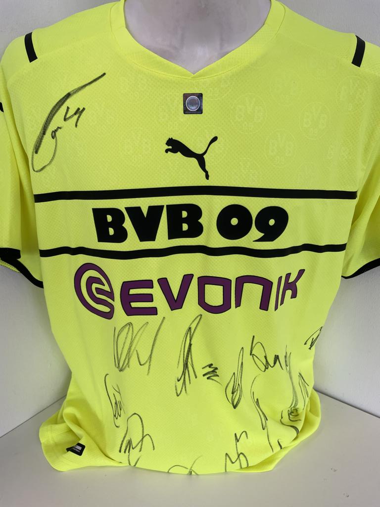 BVB Trikot 2021/2022 team signed Borussia Dortmund Coa Neu Puma XL