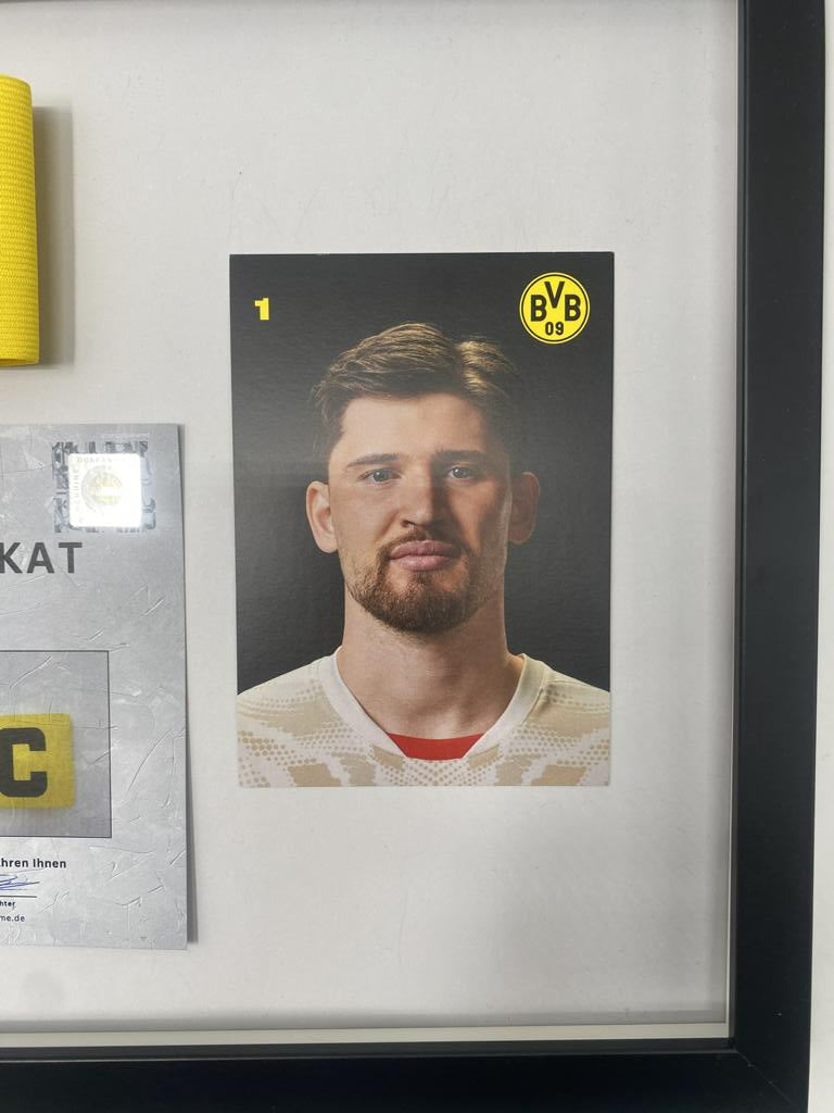 Captain's armband signed by Gregor Kobel as part of the Borussia Dortmund COA football campaign