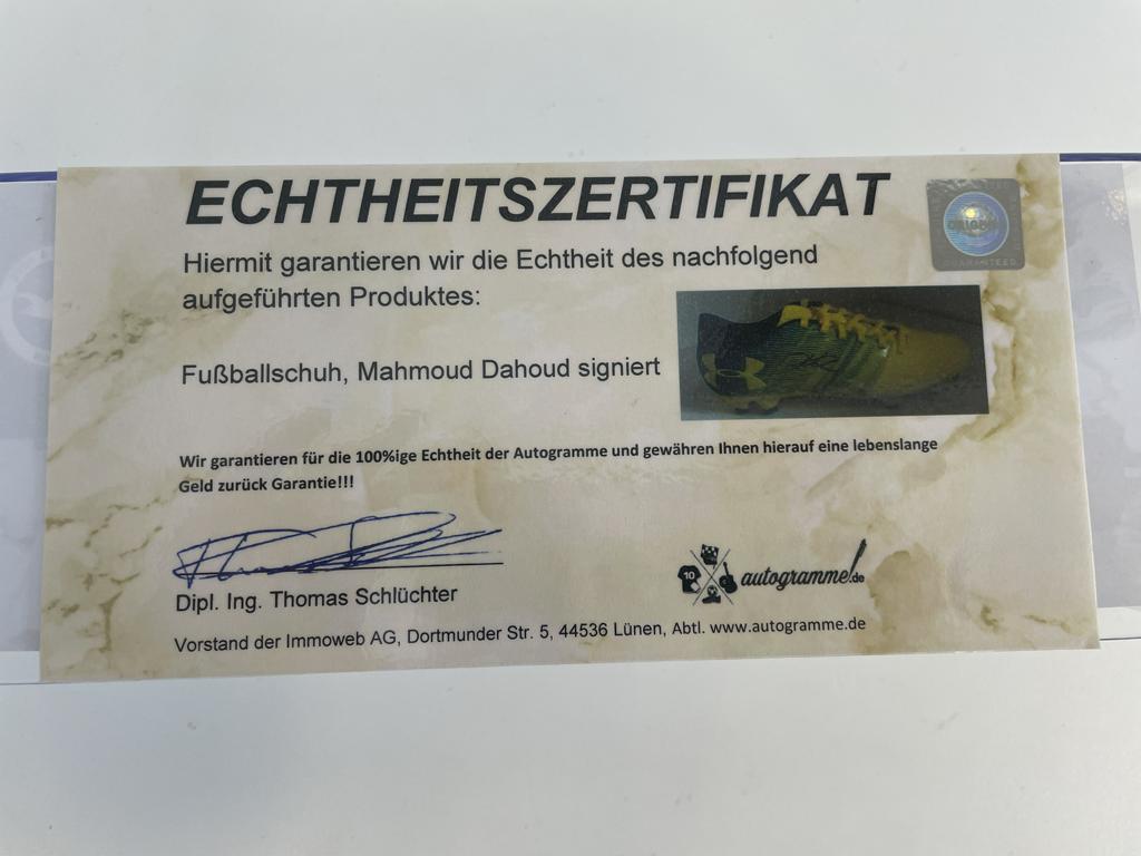 Football shoe Dahoud signed autograph under Armor Brighton & Hove Albion
