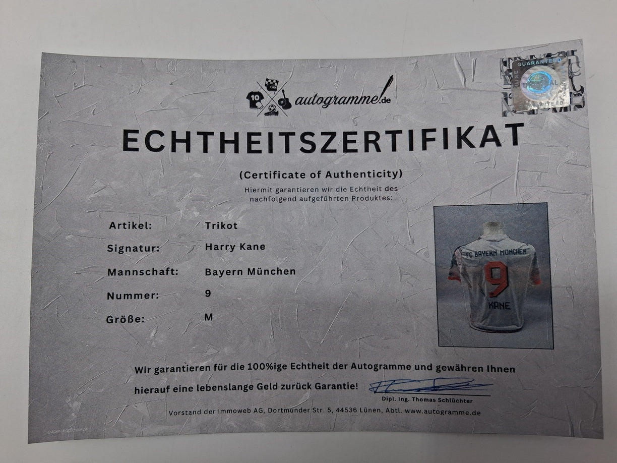 Bayern München Trikot Harry Kane signiert Autogramm Adidas COA M