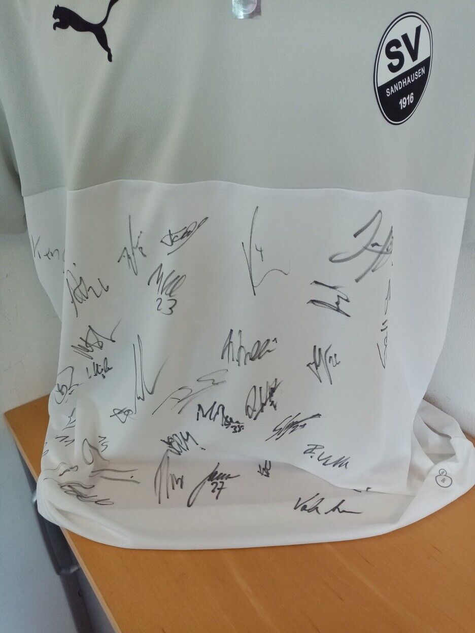 SV Sandhausen jersey 16/17 team signed soccer autograph Puma Signature 3xl