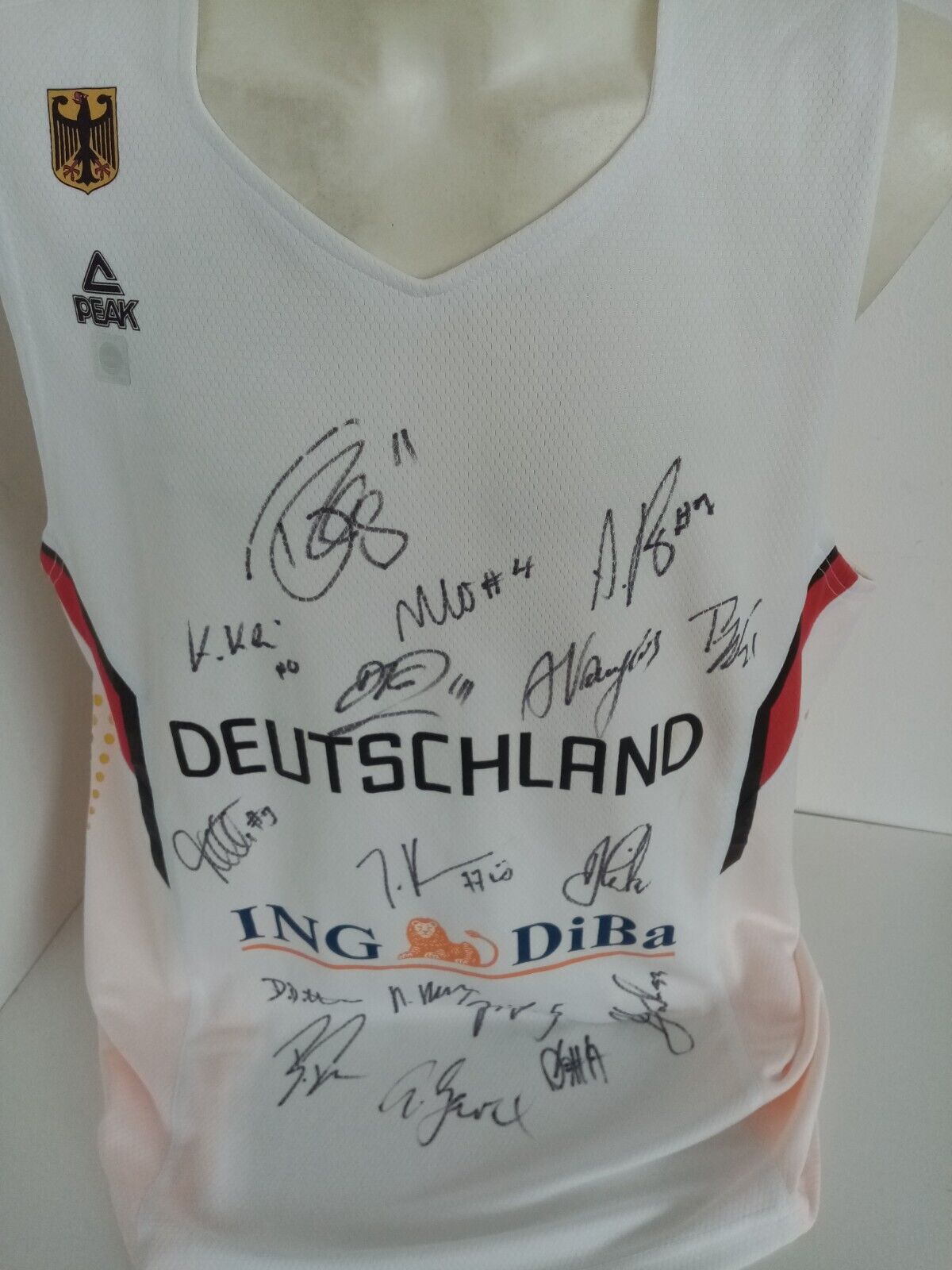 Deutschland Basketball Trikot EM 2015 Teamsigniert Neu Dirk Nowitzki DBB NBA XL