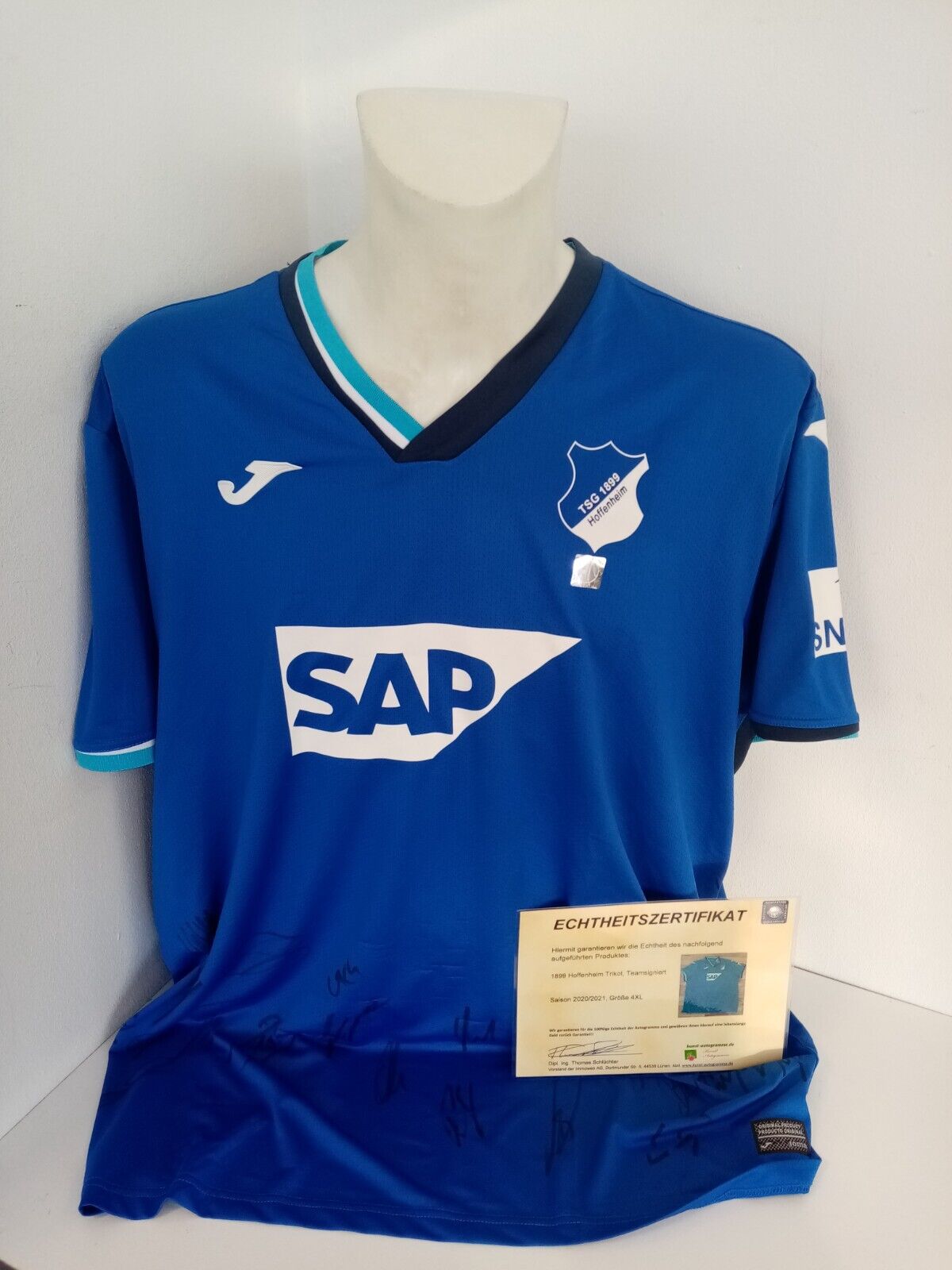 1899 Hoffenheim jersey 20/21 team signed autograph football bundesliga joma 4xl
