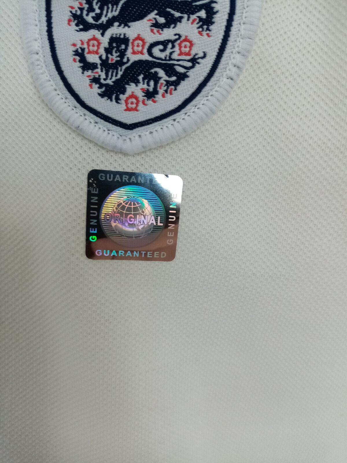 England Poloshirt Andy Cole signed autograph football Three Lions Coa Trikot L