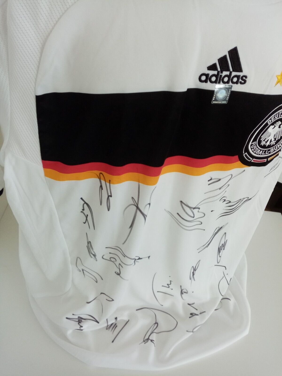 Deutschland Trikot EM 08 Teamsigniert DFB Fußball Autogramm COA Adidas Neu XXL