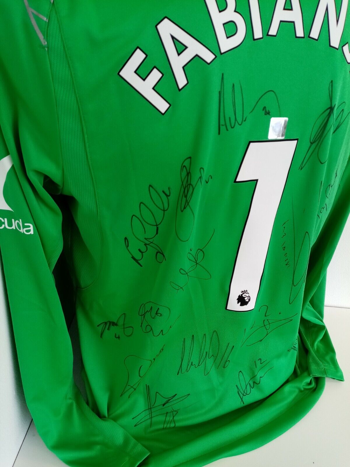 Swansea City Torwarttrikot 2017/2018 Teamsigniert England Joma Trikot Fußball L