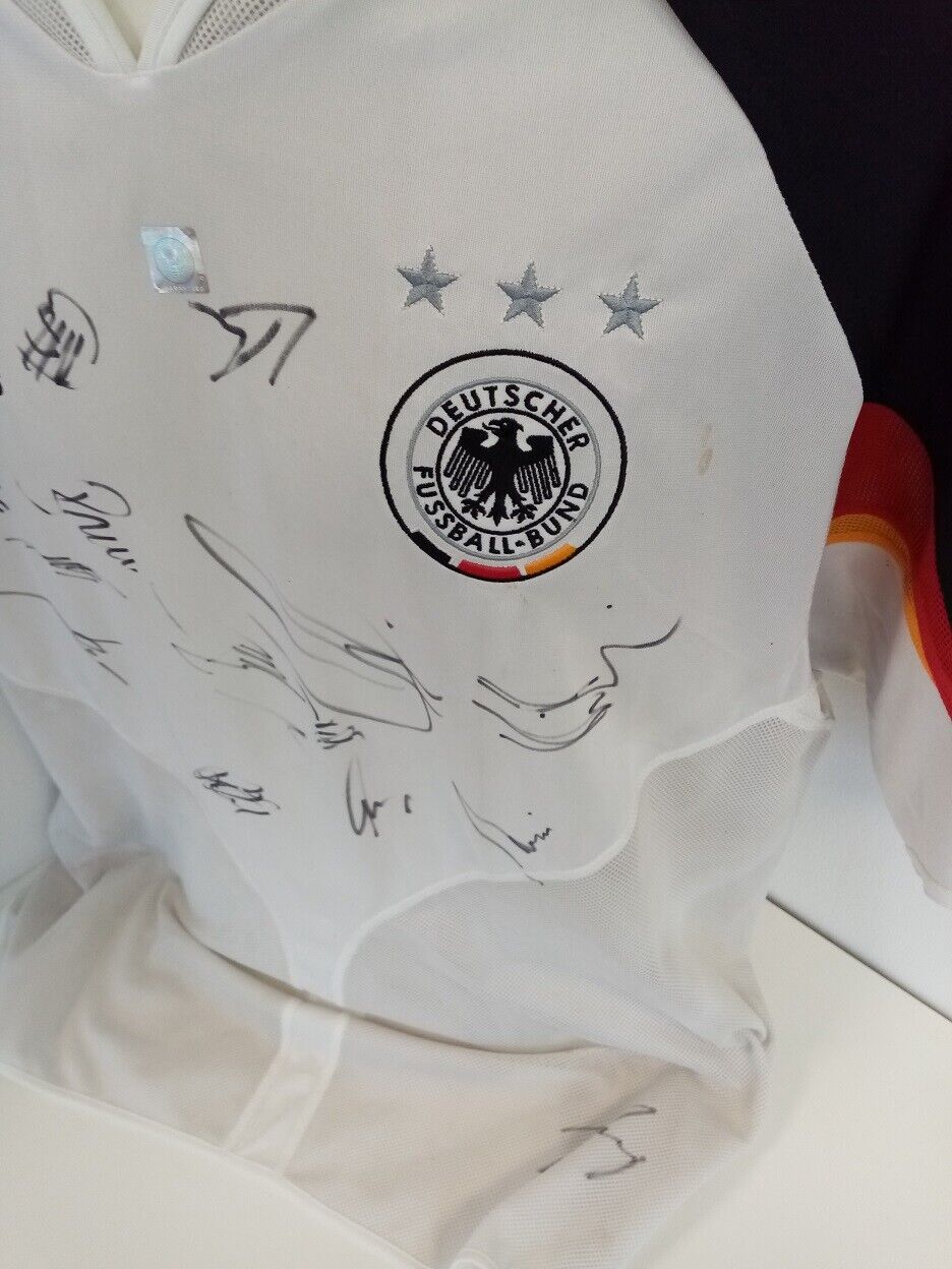 Deutschland Trikot EM 2004 Teamsigniert Euro Autogramm Fußball DFB Adidas XL