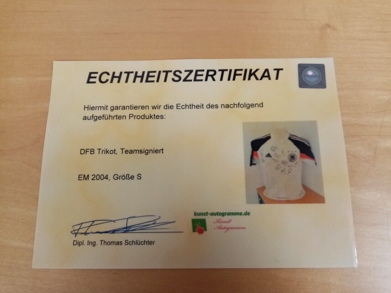 Germany jersey em 2004 team signed DFB football autograph adidas Euro Coa S