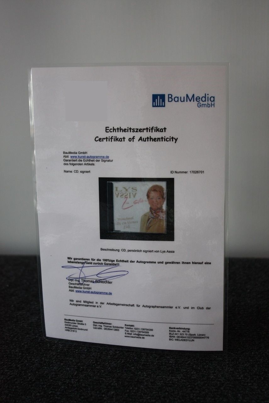 CD, Lys Assia signiert, Manchmal hilft ein kleines Lied, Musik, Charts, Deutsch