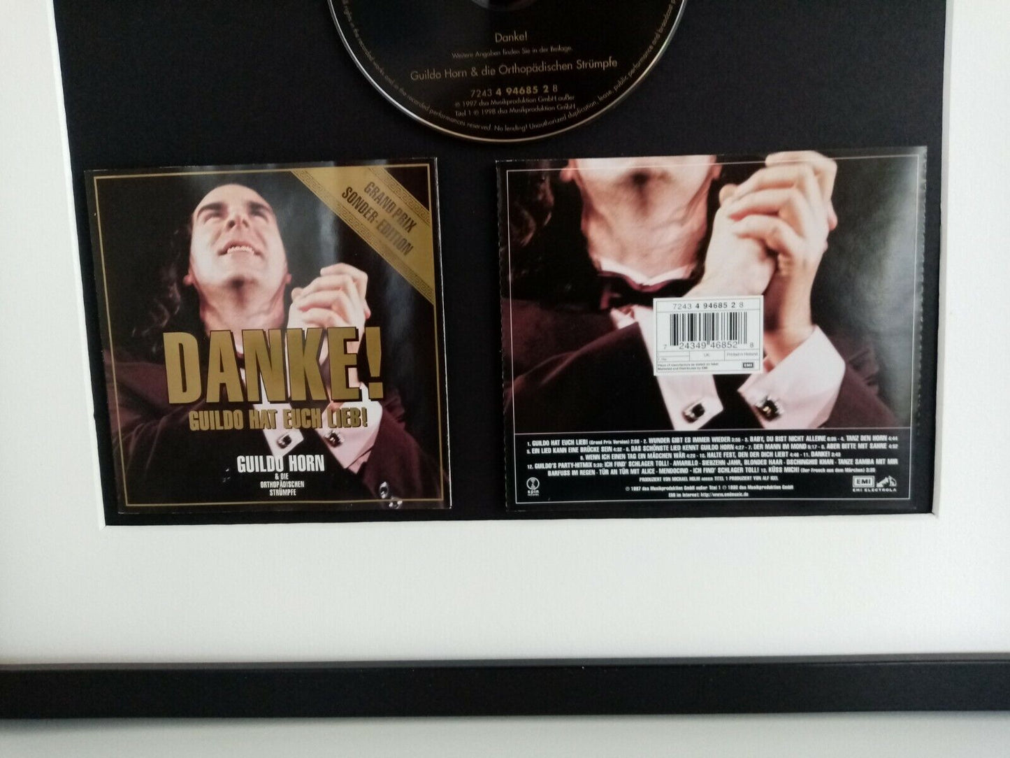 CD / Rohling Guildo Horn signiert mit Album im Rahmen Autogramm Musik Schlager
