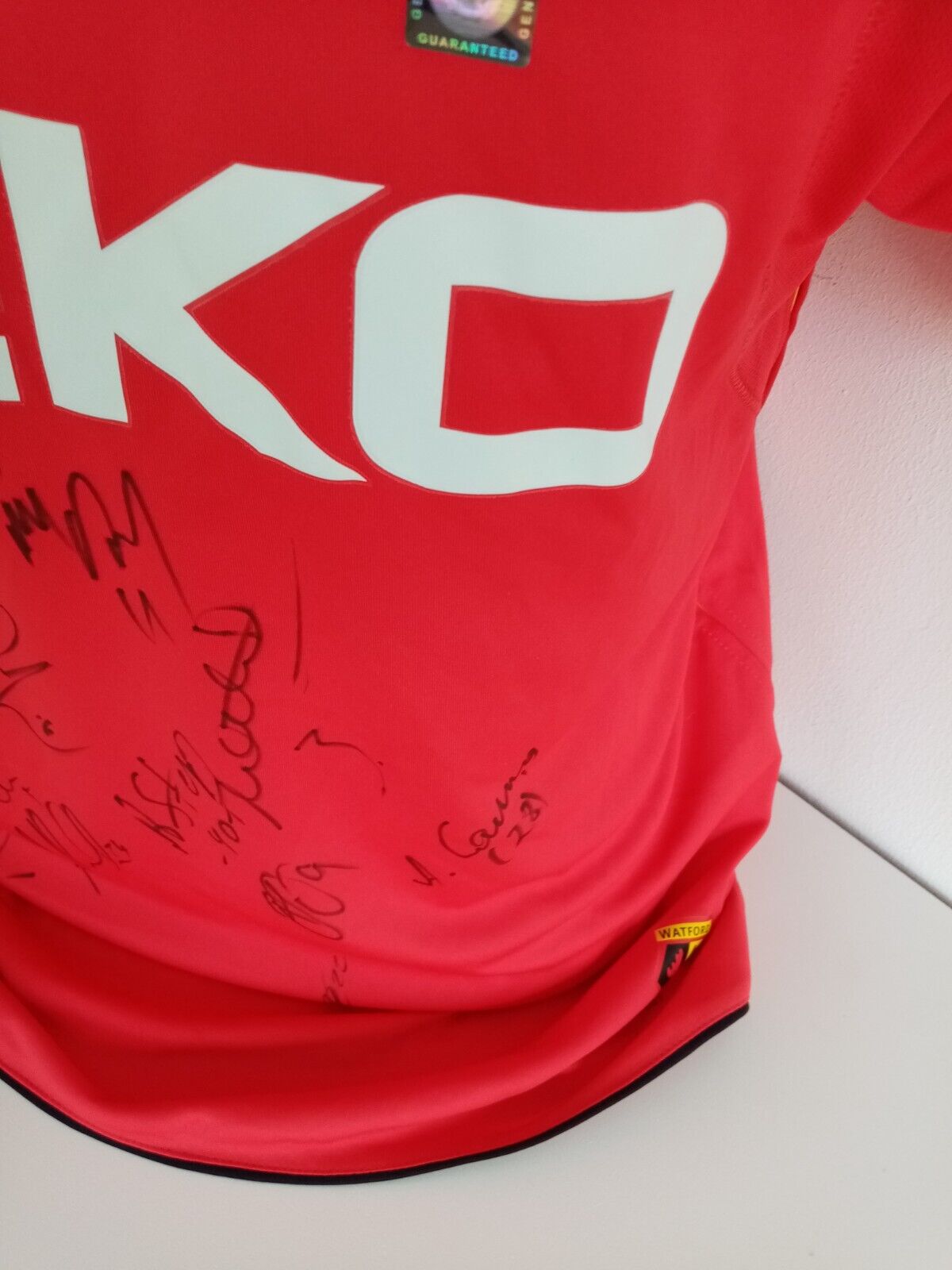 FC Watford jersey 08/09 team signed England Premier League autograph Diadora Neu M