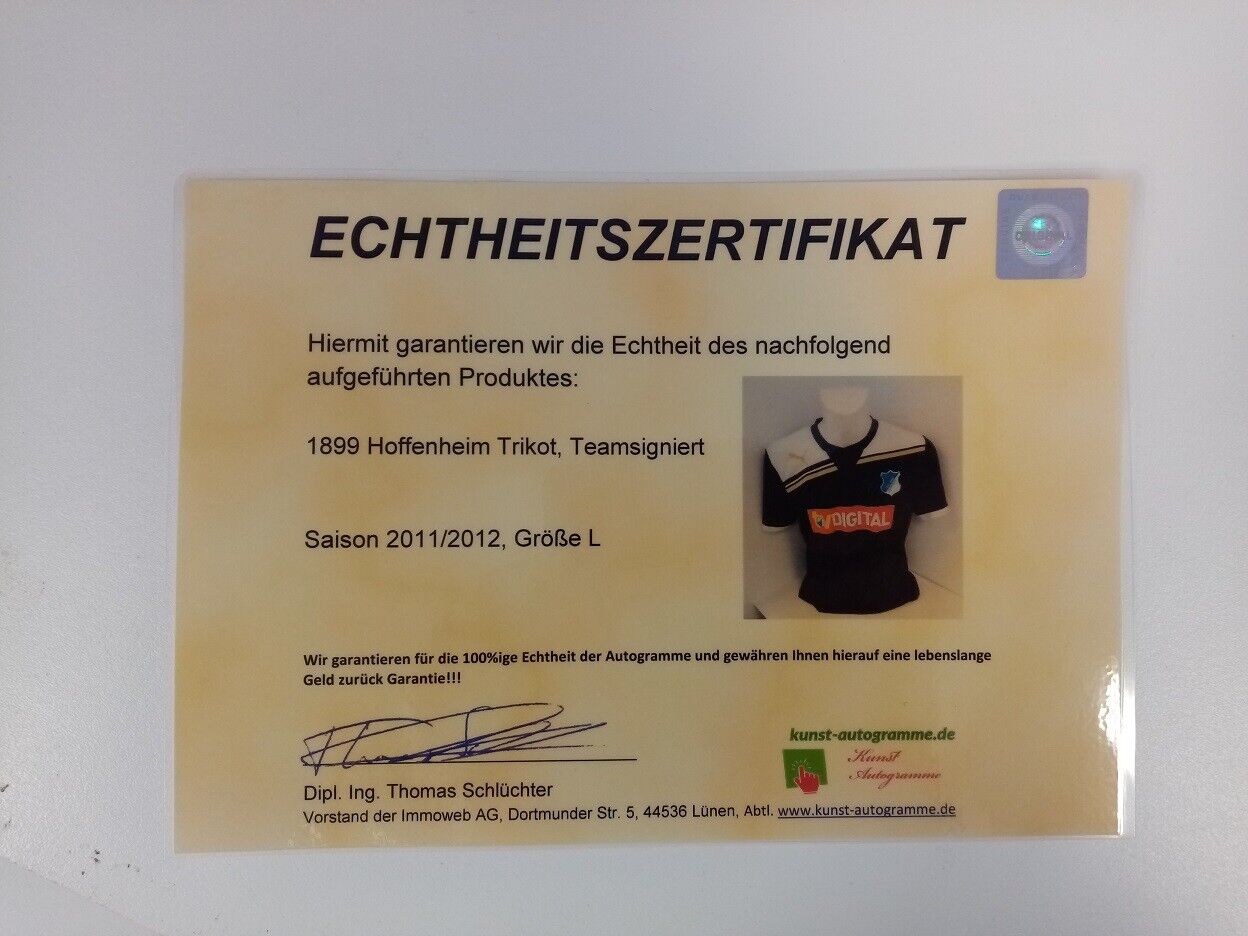 1899 Hoffenheim Trikot 11/12 Teamsigniert Autogramm Fußball Bundesliga Puma L