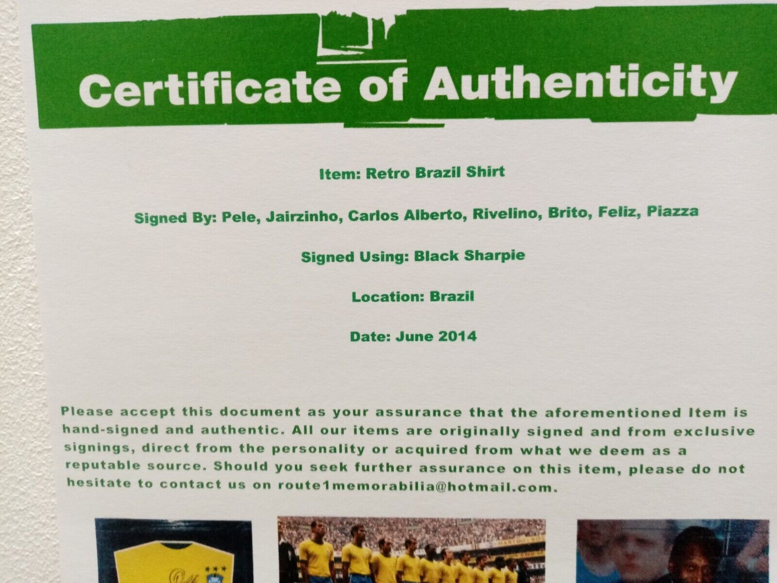 Brazil Repro Trikot WM 1970 + frame team signed autograph pele rivelino coa