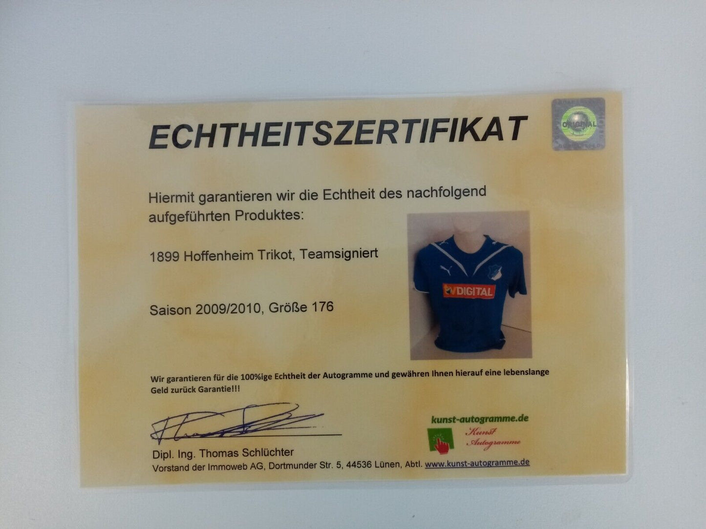 1899 Hoffenheim jersey 09/10 team signed autograph football bundesliga puma 176