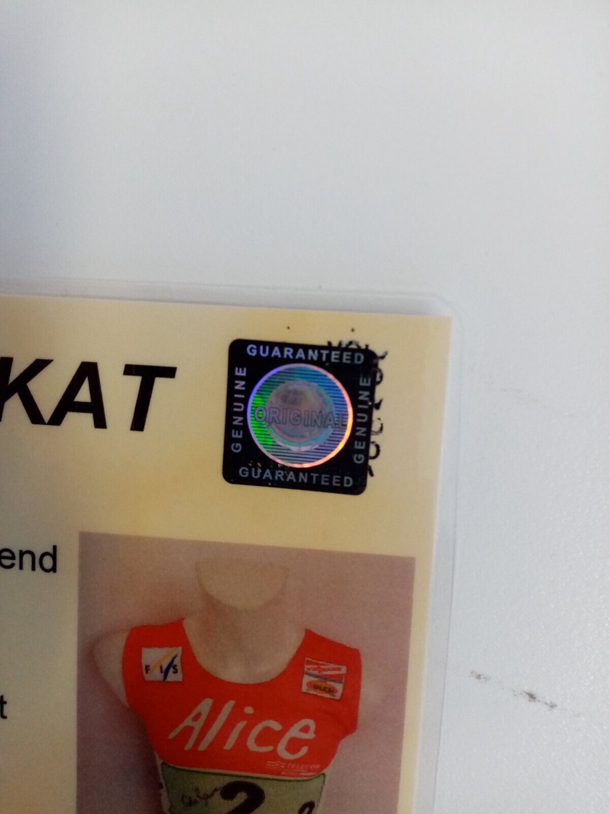 Training body worn Viola Bauer and signed autograph cross -country skiing jersey