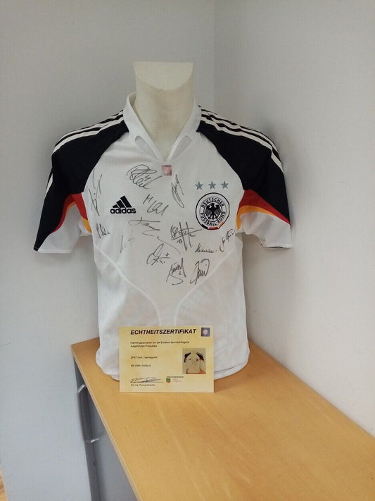 Deutschland Trikot EM 2004 Teamsigniert DFB Fußball Autogramm Adidas Euro COA S