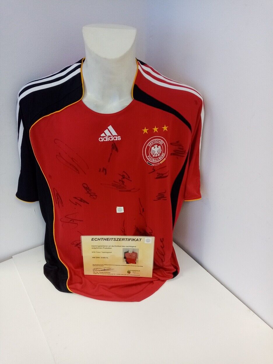 Germany jersey World Cup 2006 team signed autograph football DFB adidas Coa XL