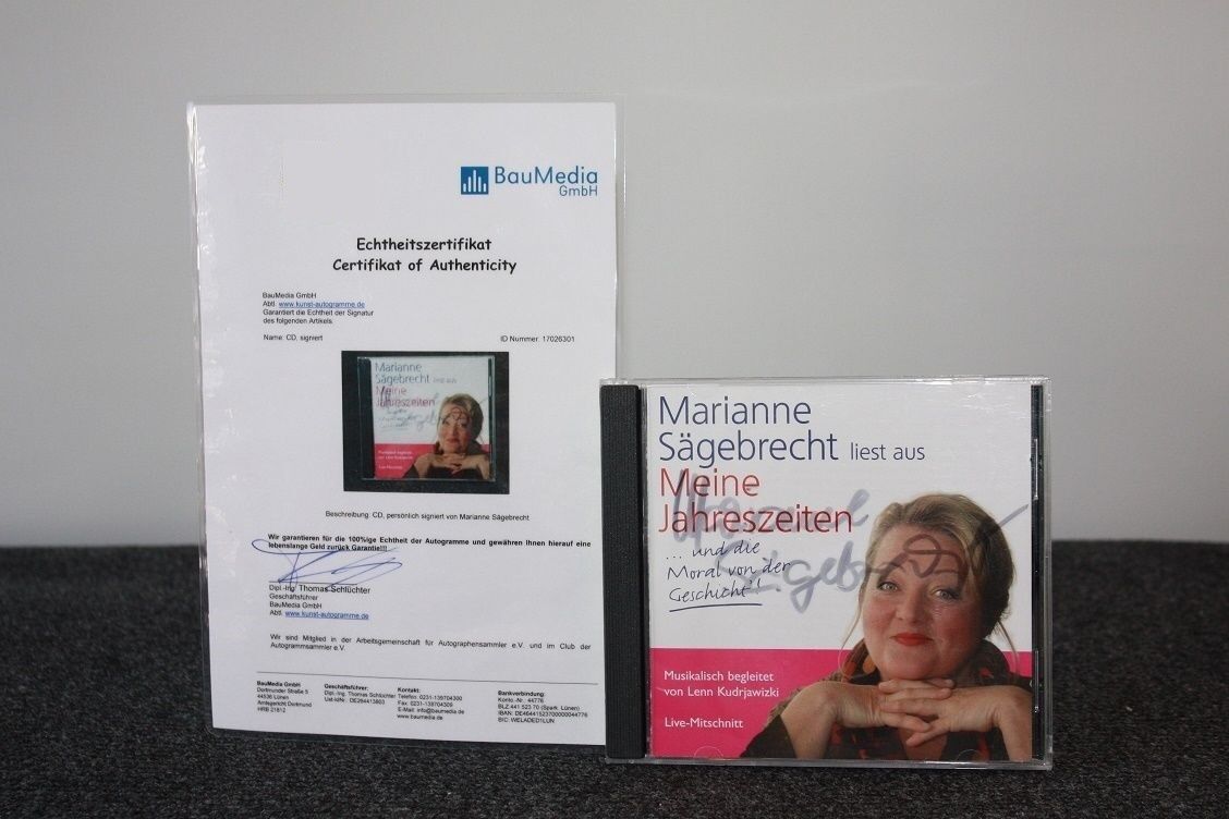 CD, Marianne Säbrecht signed, my seasons, autograph, film, television