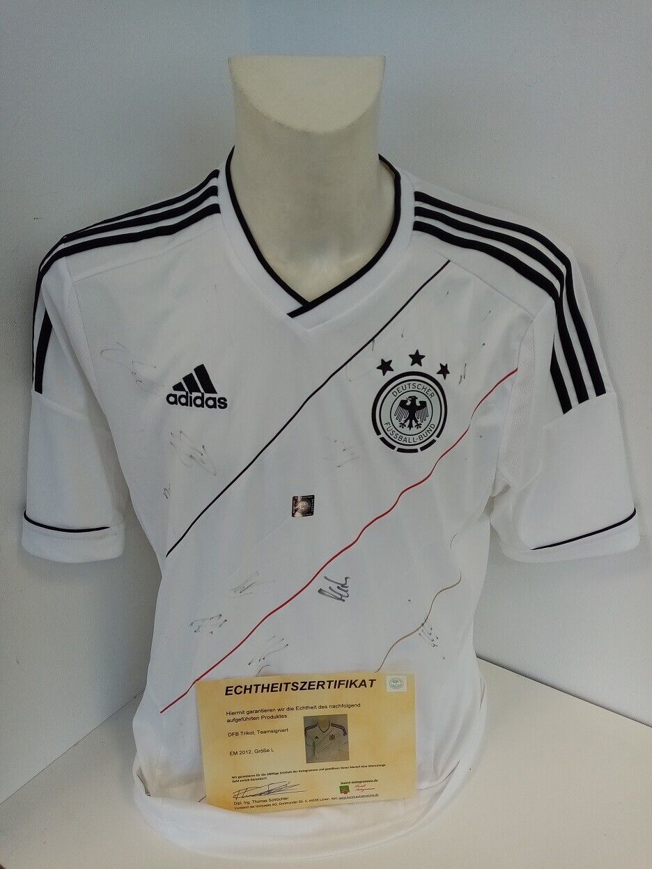 Deutschland Trikot EM 2012 Teamsigniert Autogramm Fußball DFB Adidas Euro L