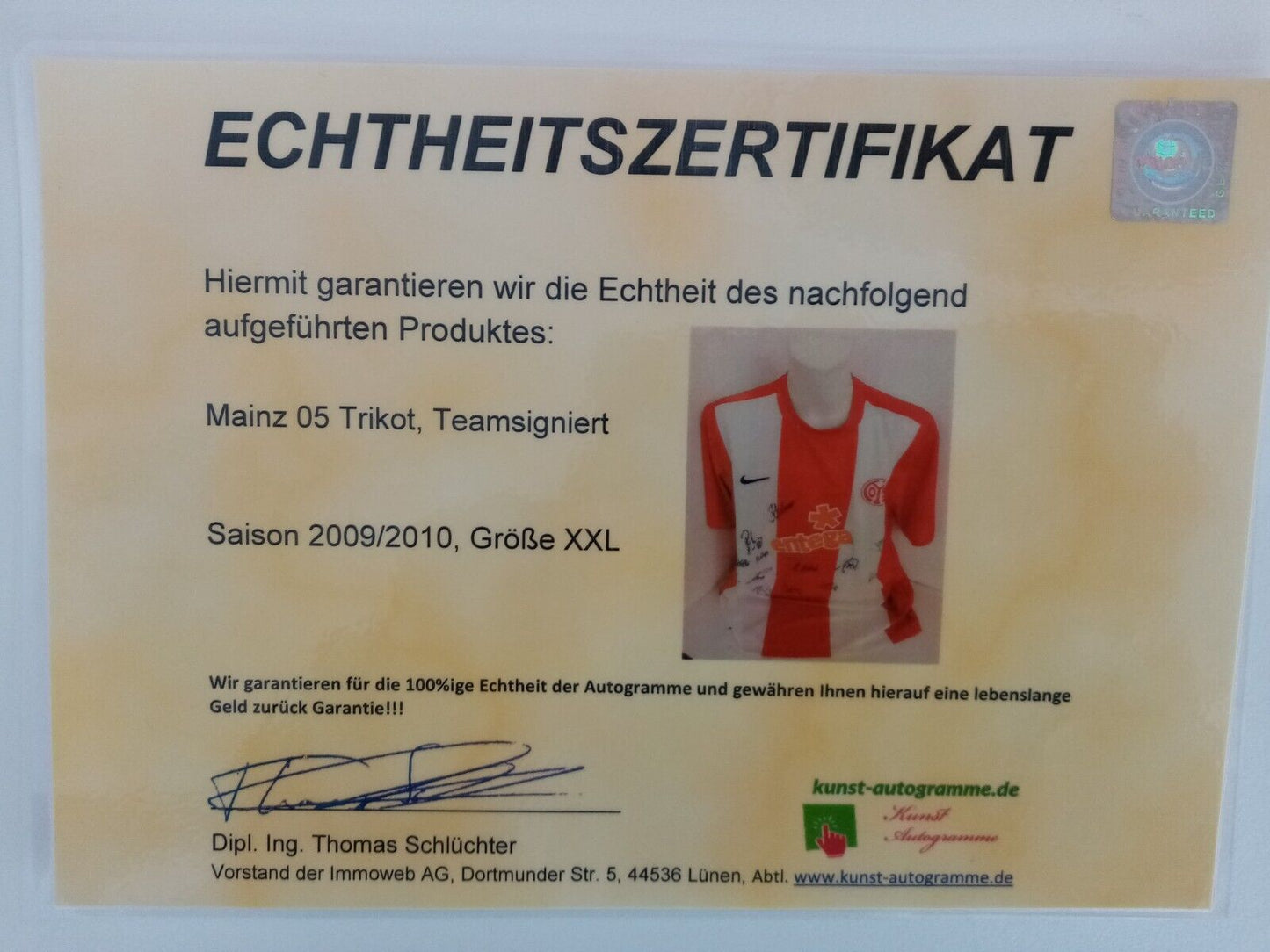 Mainz 05 Trikot 09/10 Teamsigniert Autogramm Fußball Bundesliga Nike Neu COA XXL
