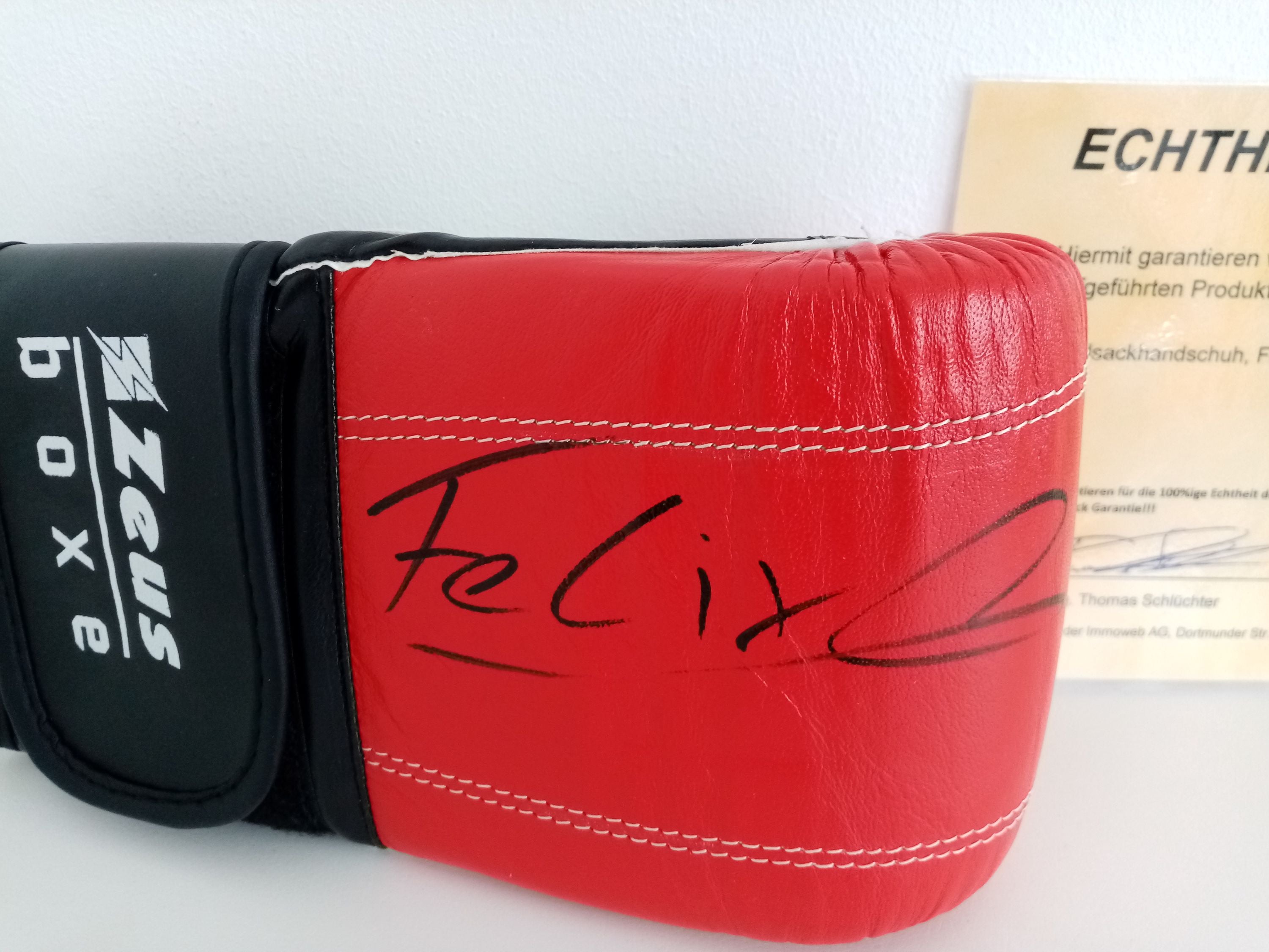 Sandbag glove Felix Sturm signed autograph signature boxes new coa