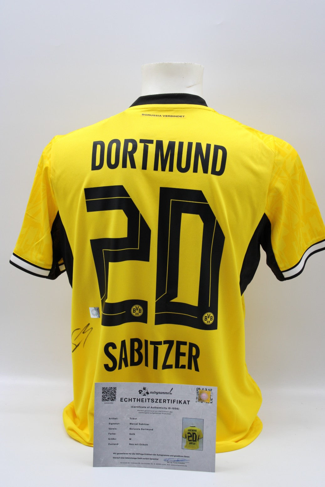 Borussia Dortmund Trikot Marcel Sabitzer signiert Autogramm zertifiziert M