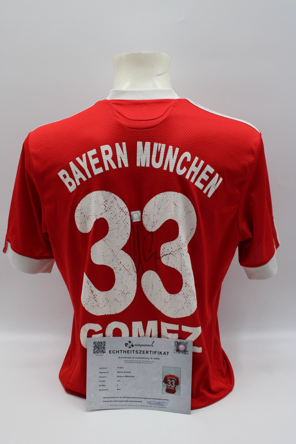 Bayern München Trikot Mario Gomez signiert Autogramm zertifiziert L