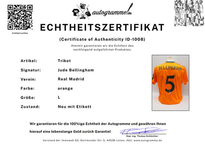 Real Madrid Trikot Jude Bellingham signiert Autogramm zertifiziert L