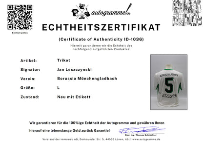 Mönchengladbach 2026/2027 Trikot Jan Leszczynski signiert zertifiziert L