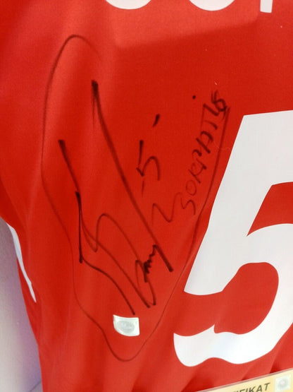 Arsenal London jersey Sokratis Signed football autograph Puma England NEW 176