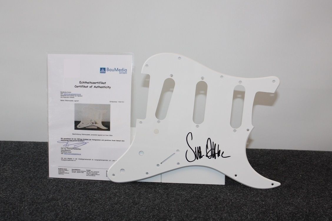 Guitar plate, Sven Ottke signed, autograph, boxing, new, collect, signature