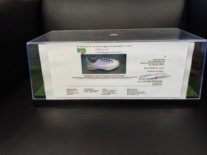 Football shoe Alcacer signed Villareal, Spain, La League, autograph football new