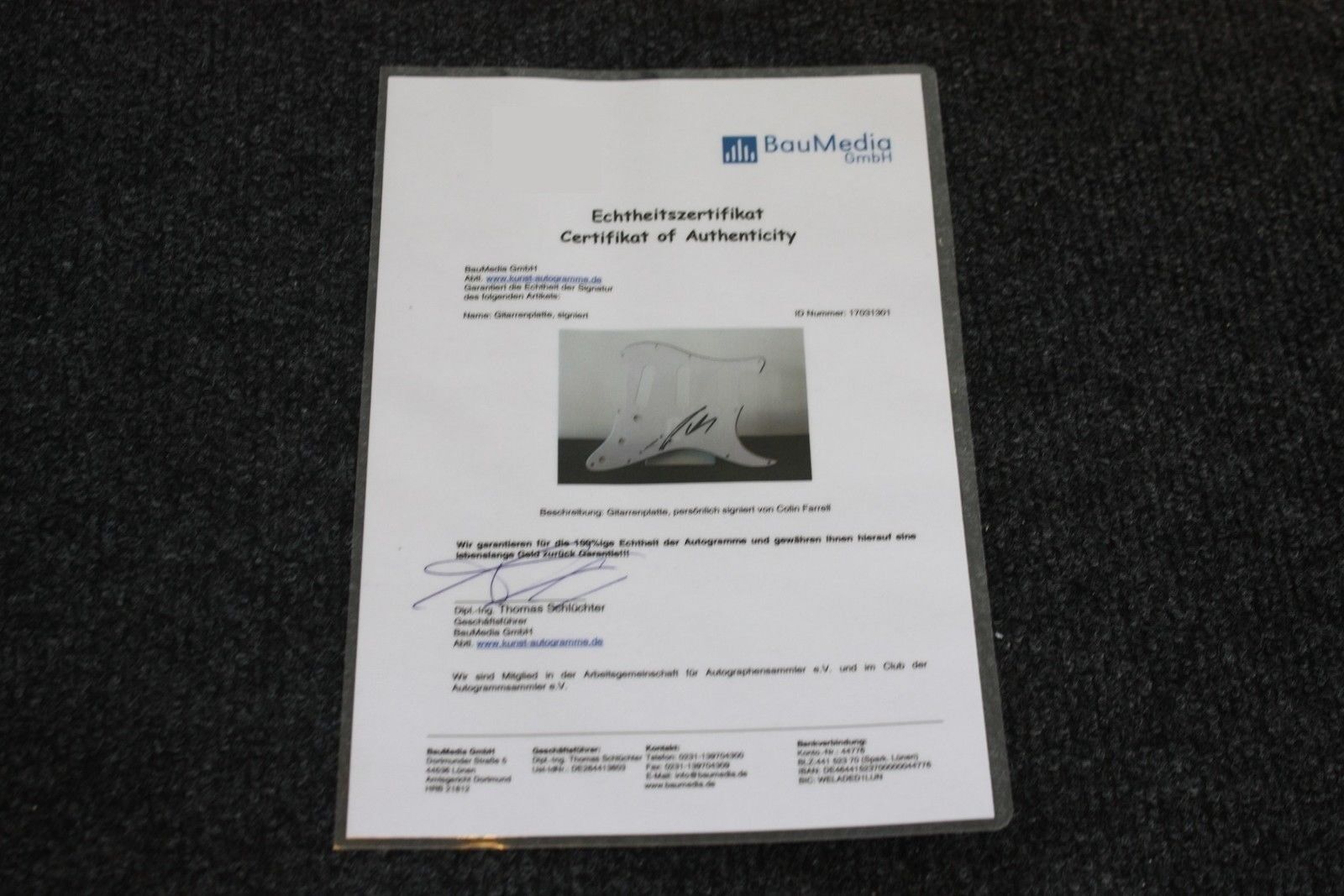 Guitar record, David Kross signed, film, television, cinema, autograph, collecting