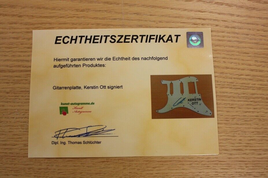 Gitarrenplatte Kerstin Ott signiert Musik Sängerin Charts Autogramm Sammeln Neu