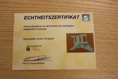 Guitar plate Kerstin Ott signs music singer charts collect autograph new