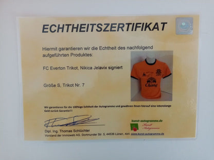 FC Everton jersey jelavic signed autograph football new Croatia England Coa S
