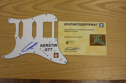 Guitar plate Kerstin Ott signs music singer charts collect autograph new
