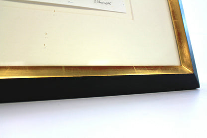 Bernd Schwarzer Original "German-European Picture" No.28 of 100, framed 