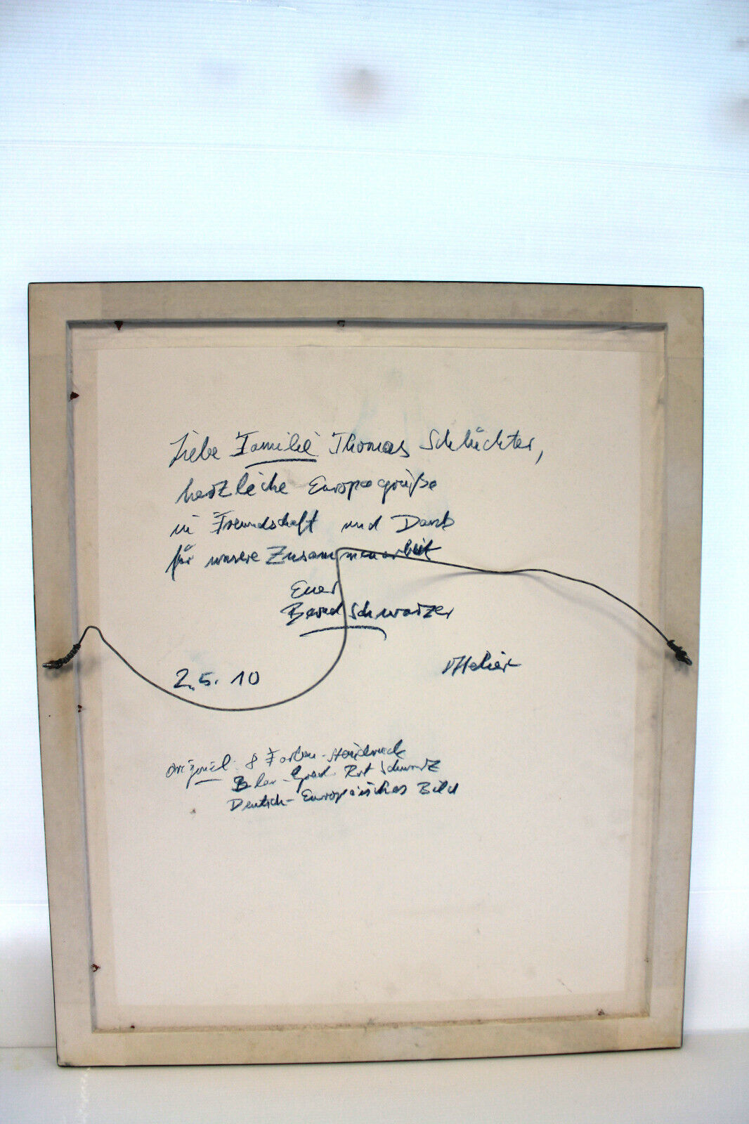 Bernd Schwarzer Original "German-European Picture" No.28 of 100, framed 