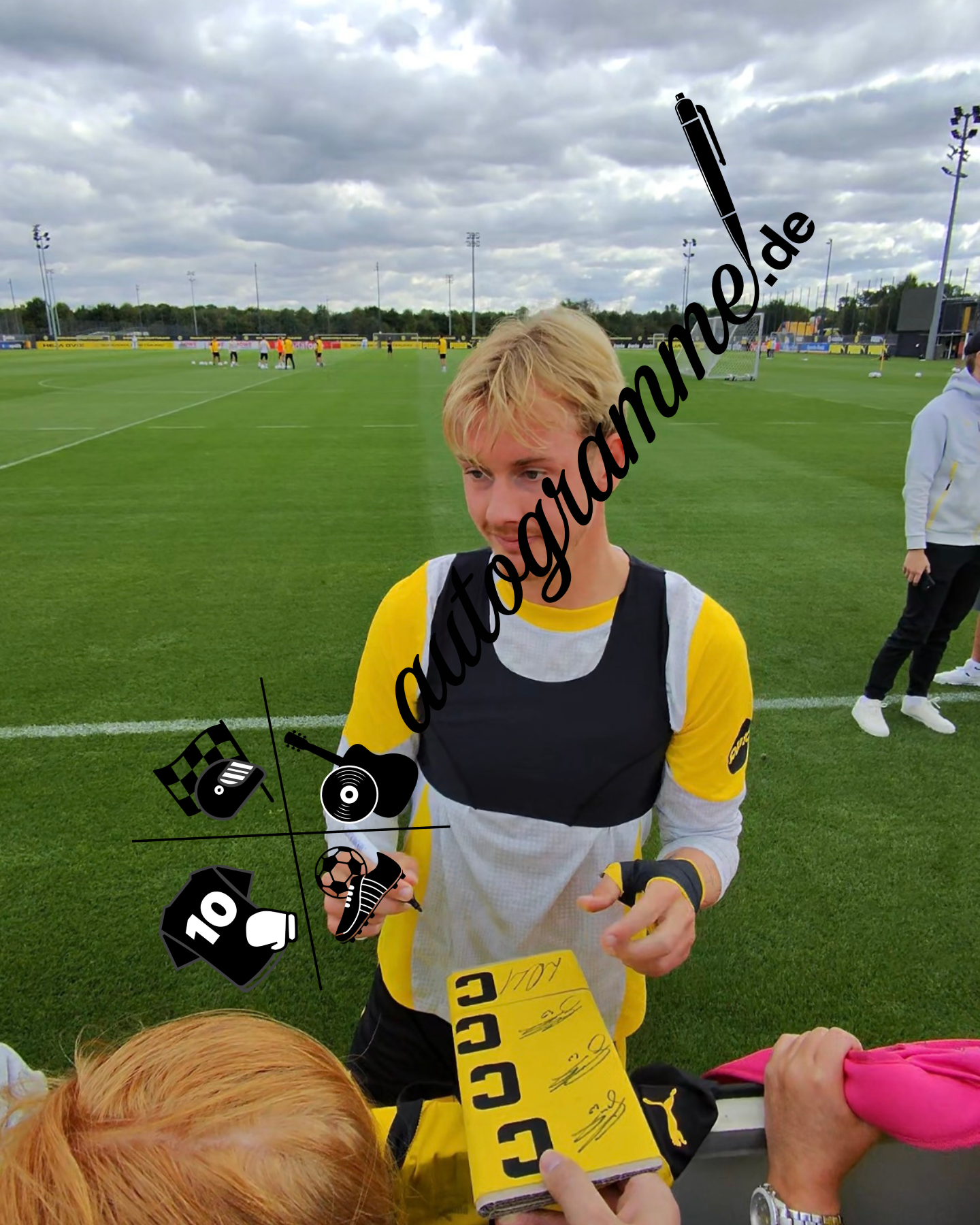 Captain's armband signed by Julian Brandt in a Borussia Dortmund autograph COA frame