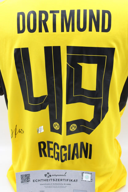 Borussia Dortmund Trikot Luca Reggiani signiert Autogramm zertifiziert M