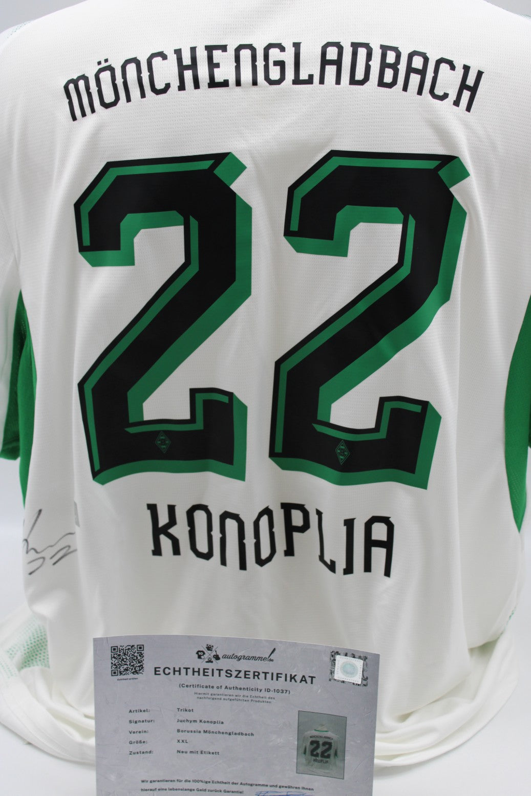 Mönchengladbach 2026/2027 Trikot Juchym Konoplia signiert zertifiziert XXL