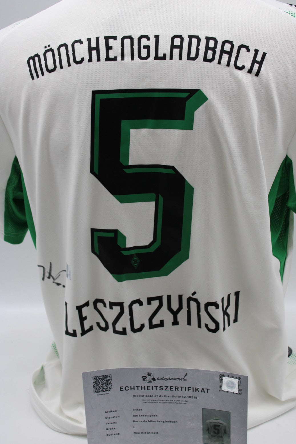 Mönchengladbach 2026/2027 Trikot Jan Leszczynski signiert zertifiziert L