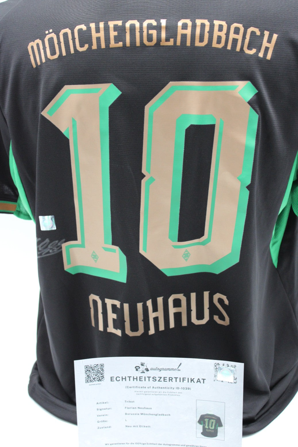 Mönchengladbach 2026/2027 Trikot Florian Neuhaus signiert zertifiziert L