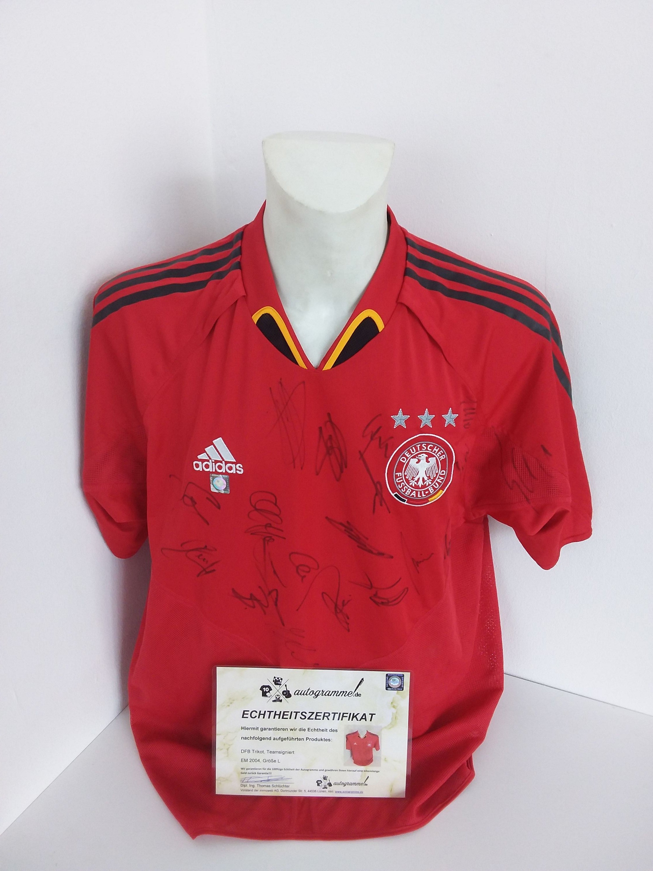Germany jersey em 2004 team signed DFB football autograph autograph coa adidas new l