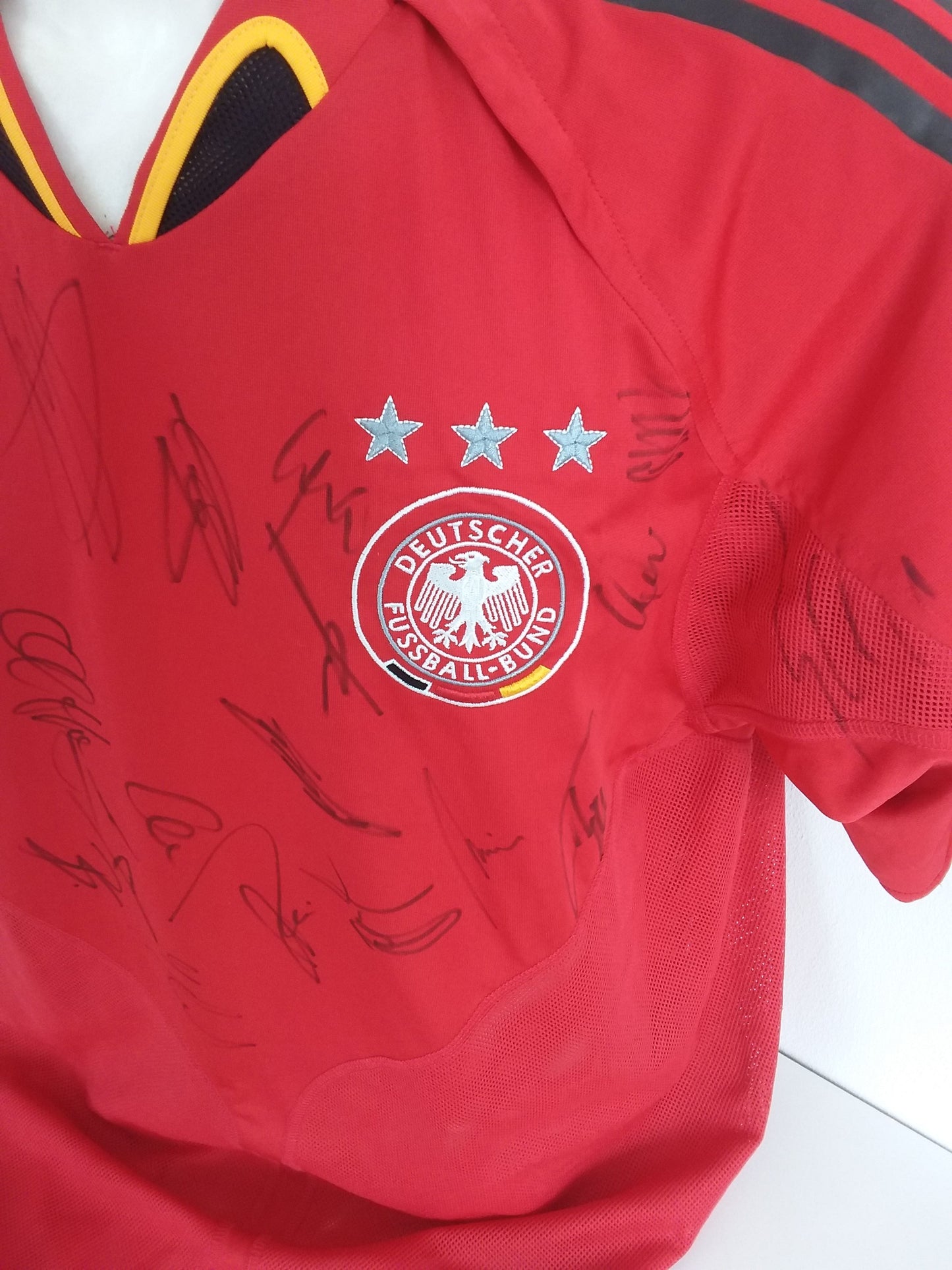 Deutschland Trikot EM 2004 Teamsigniert DFB Fußball Autogramm COA Adidas Neu L