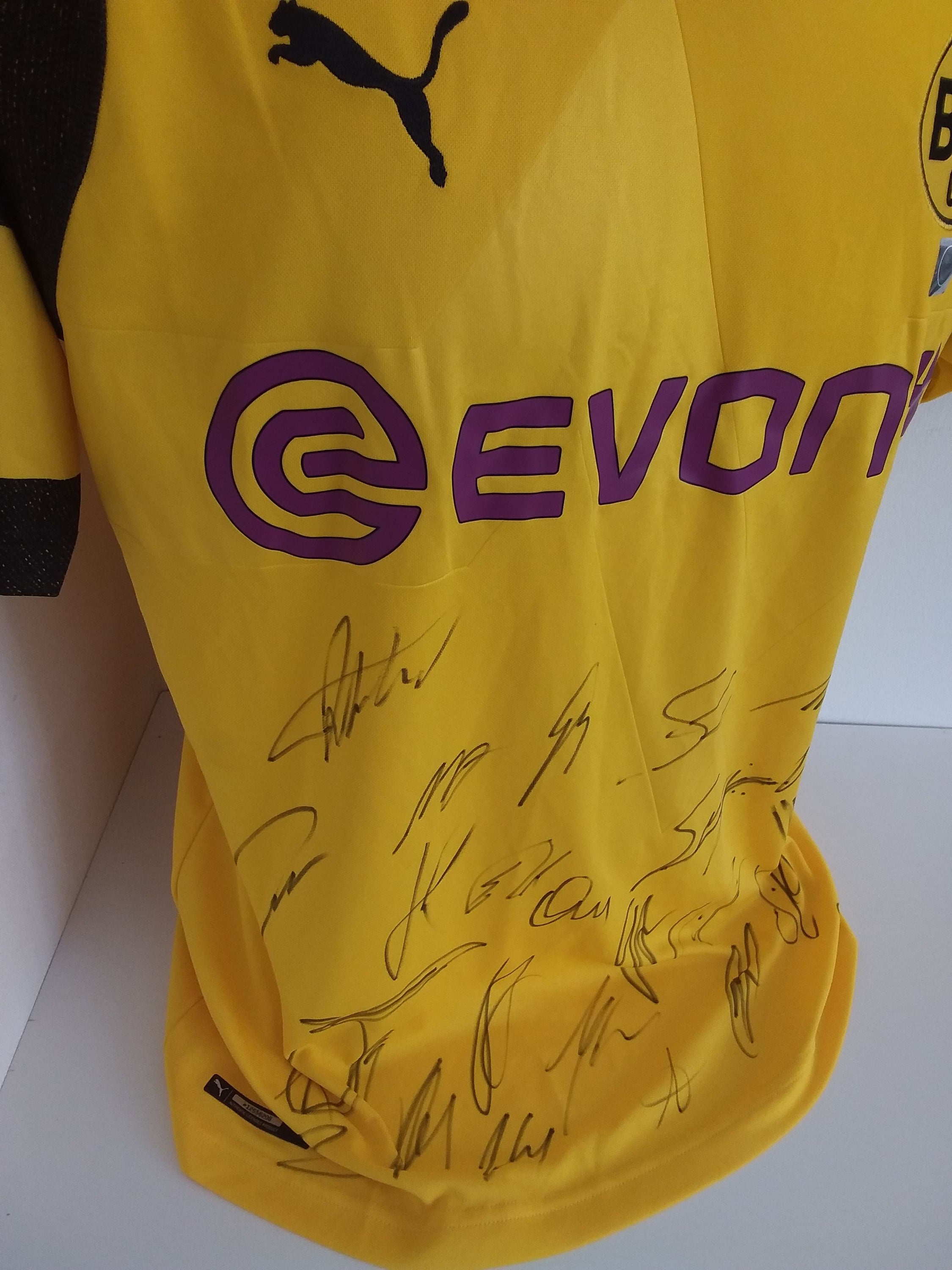 BVB Trikot 2018/2019 team signed Borussia Dortmund Autogram Coa Puma L